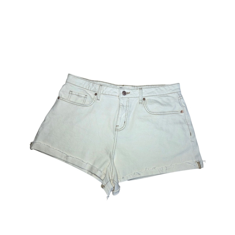 Wild Fable Ivory Cut Off Shorts‎ Rolled Cuff High Rise Boho Chic 12